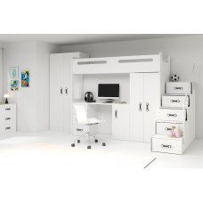 Divstāvu gulta MAX 4 90x200, balts